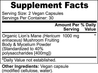 Mushroom Of The Gods supplement facts