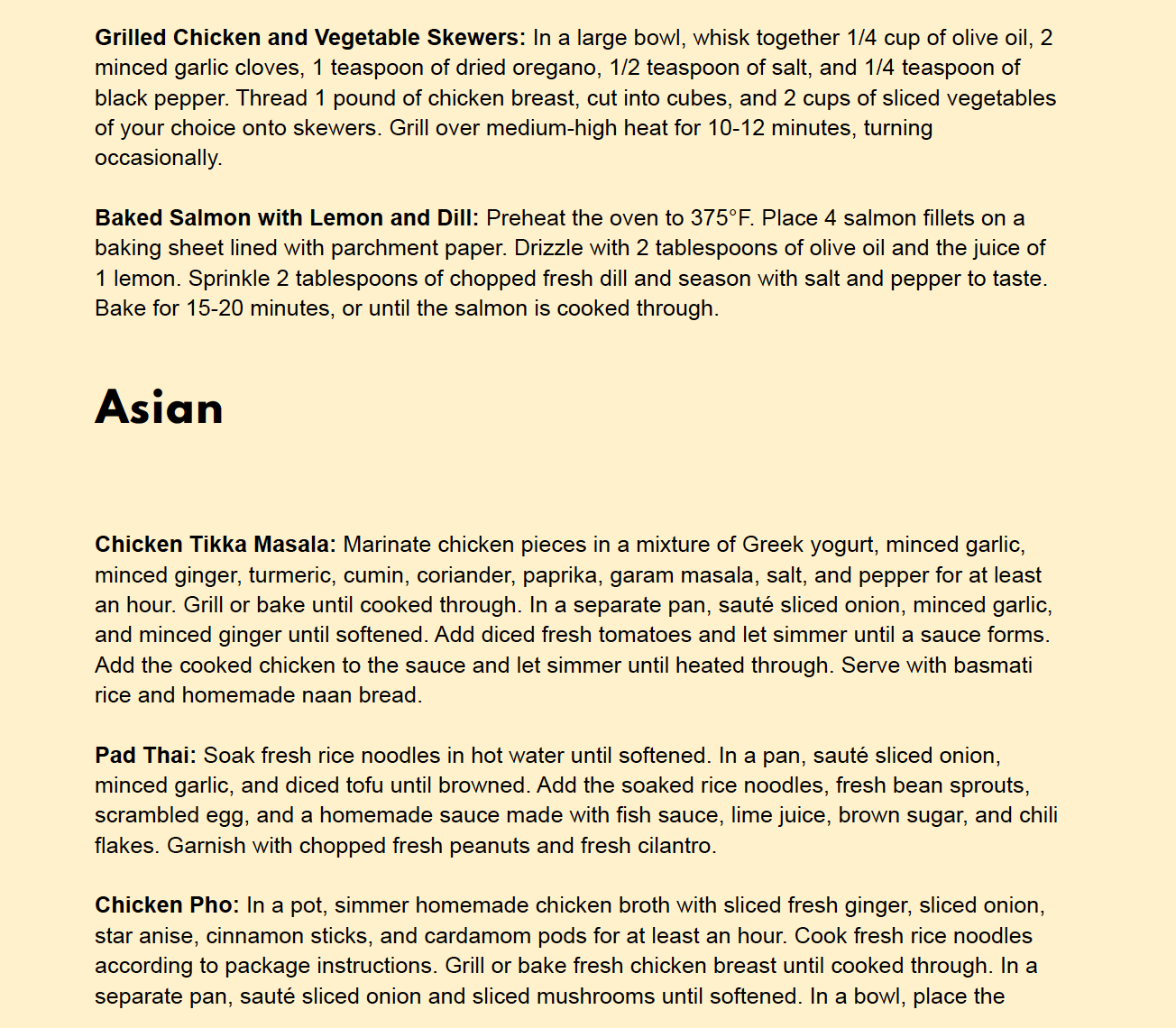 Mt. Olympus Recipe Book V1 - Asian recipe examples