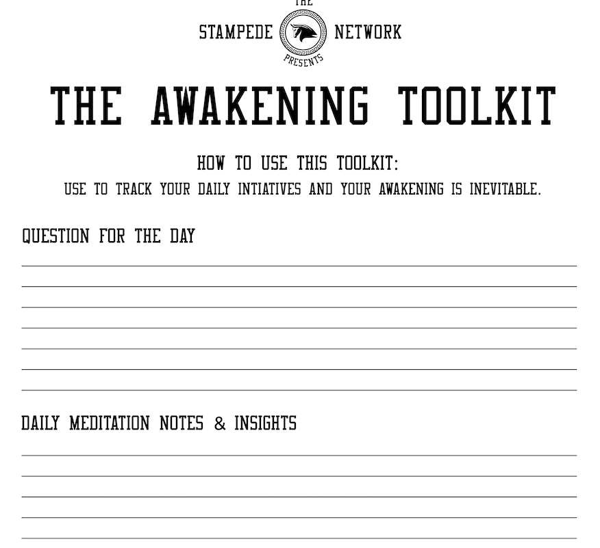 Awakening Toolkit - Self Mastery & Meditation Journal (Digital Version)