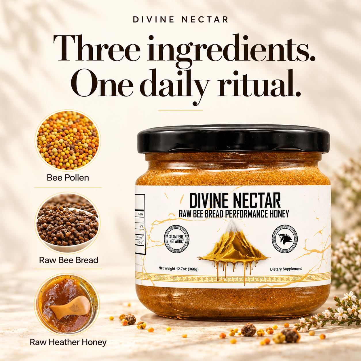 The three ingredients in Divine Nectar